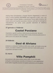 Iniziative per il nuovo anno